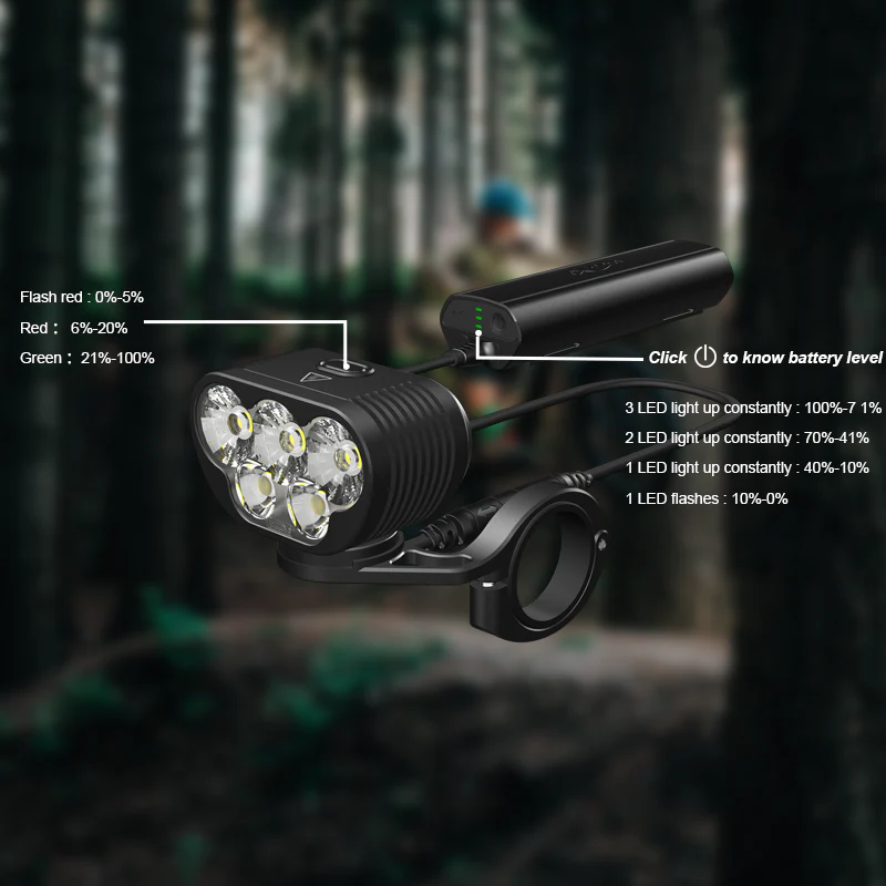 MONTEER 8000S GALAXY V2.0 Remote MTB Light - Image 4
